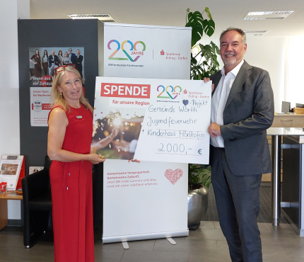 Spendenübergabe an die Gemeinde Wörth 1